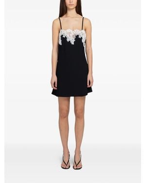 Beaufille Medina Lace-Trim Midi Dress - Black