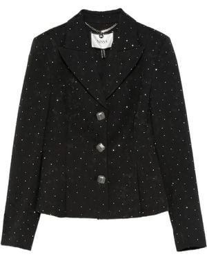 Nissa Embellished Button-Detail Jacket - Black