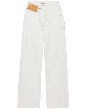JW Anderson Logo-Patch Denim Jeans - White