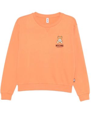 Moschino Sudadera Con Logo Teddy Bear - Naranja