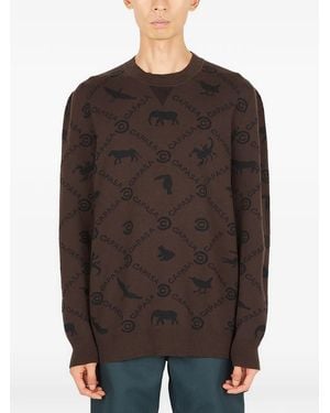 CAPASA MILANO Logo-Print Sweater - Brown
