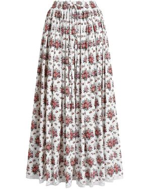 Dolce & Gabbana フローラル マキシスカート - ホワイト