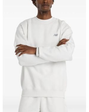 New Balance Sweat À Logo Brodé - White