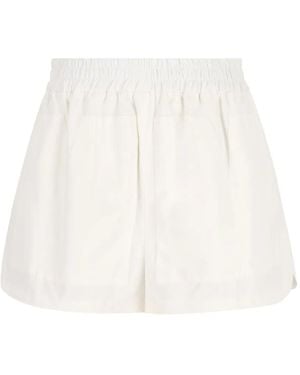 Fendi Elasticated-Waist Mini Skirt - White