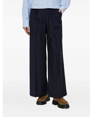 Officine Generale ストライプ パネル パンツ - ブルー