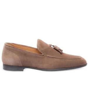 Testoni Mocassins En Daim À Glands - Marron