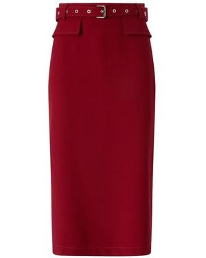 Pinko Gonna Midi Con Spacco - Rosso