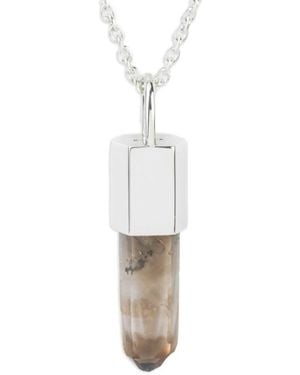 Parts Of 4 Sterling Talisman Smoky Quartz Necklace - White