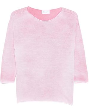 AROVESCIO Boat-Neck T-Shirt - Pink