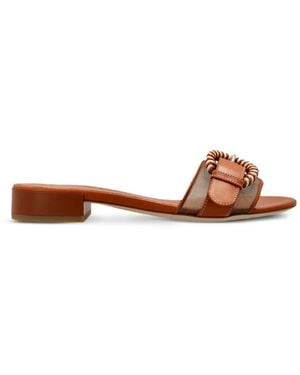 Rodo Buckle Strap Sandals - Brown