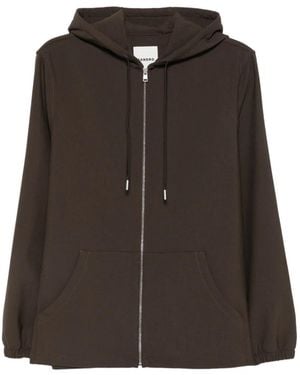 Sandro Zip-Up Hooded Sweatshirt - Brown