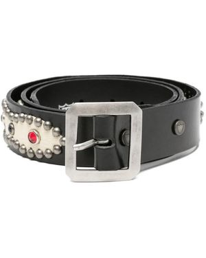HTC Ceinture American À Boucle À Ornements - Noir