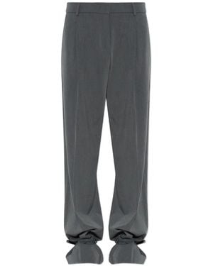 Akep Tie-Hem Pressed Pants - Gray