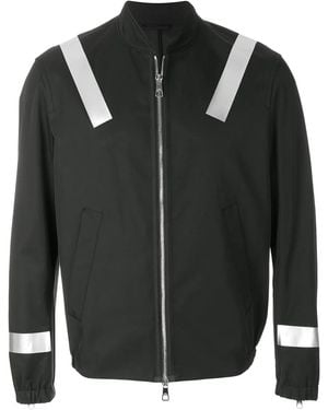 Neil Barrett Stripe-Detail Bomber Jacket - Black