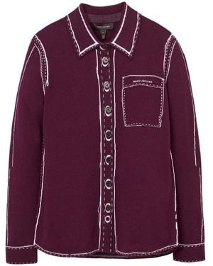 Marc Jacobs Button-Down Knitted Top - Purple