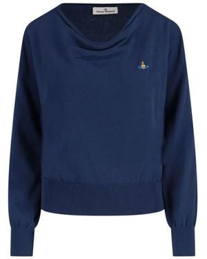 Vivienne Westwood Top Met Orb-Borduurwerk - Blauw