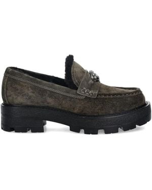 Guess 45Mm Logo-Plaque Loafers - Black