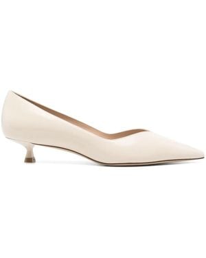 Stuart Weitzman レザーパンプス - ナチュラル