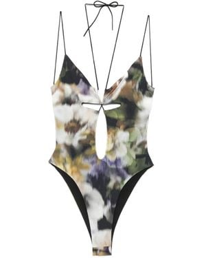 Amazuìn Layla Floral-Print Swimsuit - White