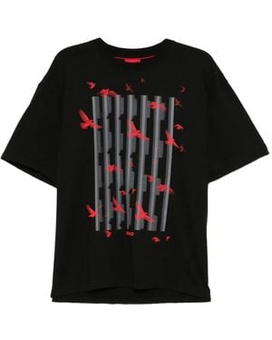 HUGO T-Shirt Con Stampa Grafica - Nero