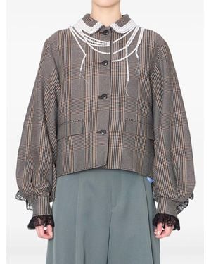 Kolor Checked Jacket - Grey
