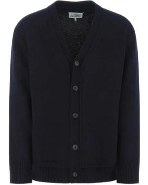 Maison Margiela Elbow Patch Ribbed Cardigan - ブラック