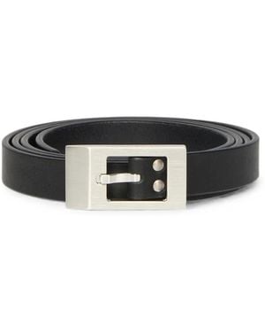 Rick Owens Mini Stooges Buckle-Fastening Leather Belt - Black