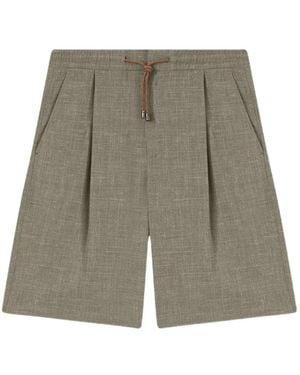 RETORI Drawstring Pleated Shorts - Grey