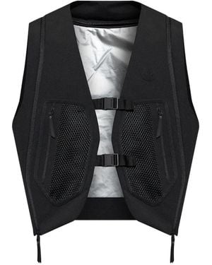 Moncler Spica Buckled Mesh-Pockets Gilet - Black