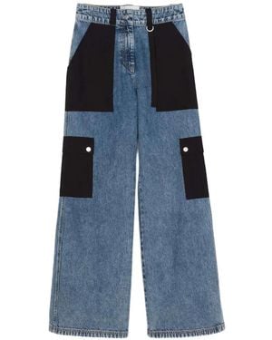 3.1 Phillip Lim Jean Droit À Empiècements Patchwork - Bleu