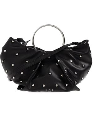IRO Sun Ring-Handle Studded Tote Bag - Black