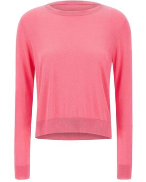 Kaos Trui Met Boothals - Roze