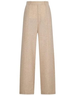 Not Shy Eliana Wide-Leg Cashmere Pants - Natural