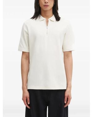 Samsøe & Samsøe Samac Zip-Fastening Polo Shirt - White