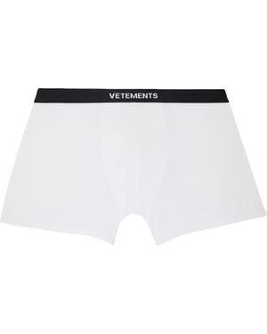 Vetements Logo-Waistband Boxers - White