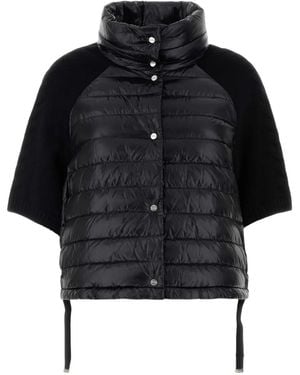 Herno Quilted Short-Sleeve Jacket - Black