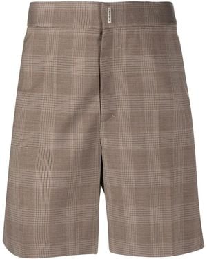 Givenchy Plaid Tailored Shorts - Gray