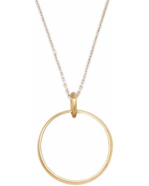 Parts Of 4 Sphere Slice Charm Necklace - Metallic