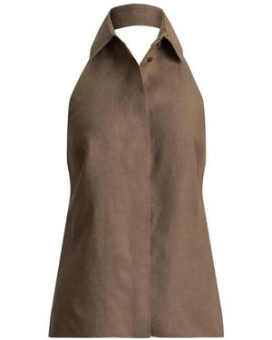 Ralph Lauren Eldred Halterneck Backless Top - Brown