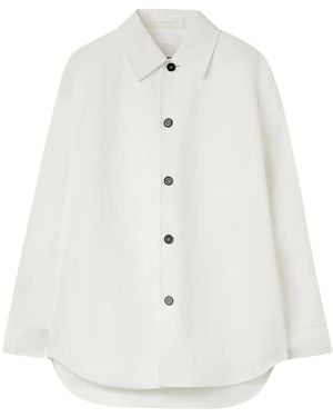 Jil Sander Long-Sleeve Shirt Jacket - White