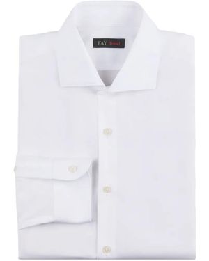 Fay Camicia Con Colletto Alla Francese - Bianco