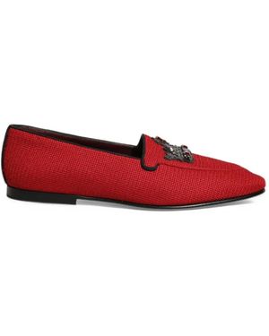 Dolce & Gabbana Mocassins À Couronne Ornée - Red