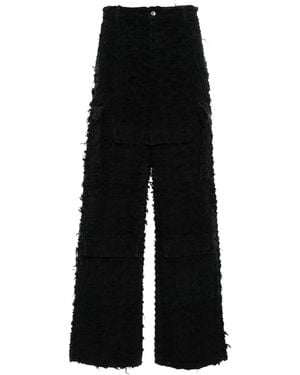 Who Decides War Husk Wide-Leg Pants - Black