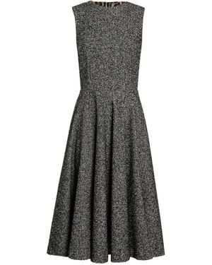 Dolce & Gabbana Dolce & Gabbana Chevron Print Heavy Crepe Cocktail Dress - Grey