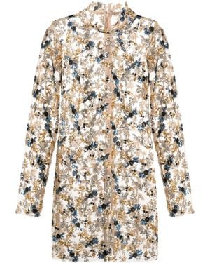 Macgraw Robe Courte Daisy À Sequins - Blanc