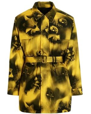 Prada Jacke Mit Gürtel - Gelb