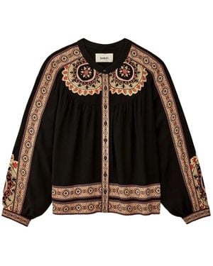 Ba&sh Ba&Sh Valda Blouse With Ochre Print - Black