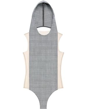 Courreges Body Illusion Con Capucha - Gris