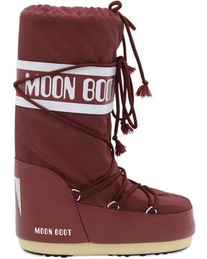 Moon Boot Logo-print Snow Boots - レッド