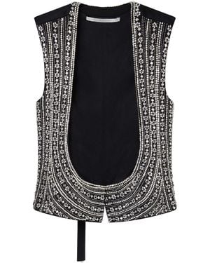 Stella McCartney Crystal-Embellished Vest - Black